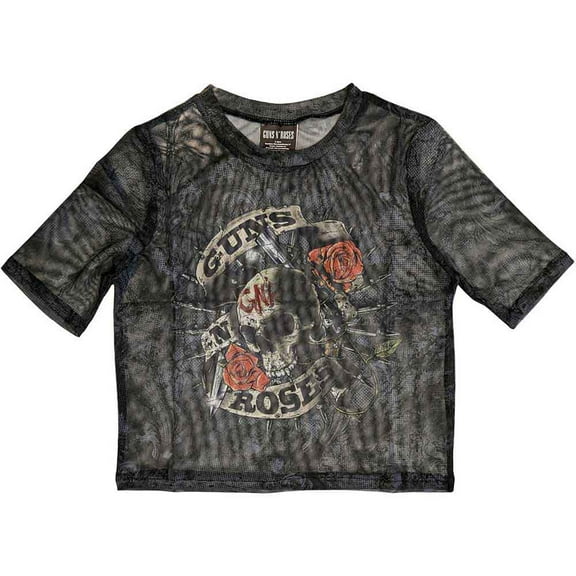 Guns N' Roses Ladies Crop Top: Firepower (Mesh) (X-Large)