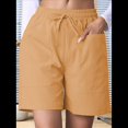 thumbnail image 6 of Omen Casual Shorts Drawstring Comfy Elastic Waist Summer Pull on Short with Pockets, 6 of 7