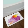 thumbnail image 2 of Hedgehog Bath Mat, Abstract Animal an Apple Cartoon Style Drawing Funny Caricature of Nature, Plush Bathroom Decor Mat with Non Slip Backing, 29.5" X 17.5", Violet Orange Green, by Ambesonne, 2 of 2