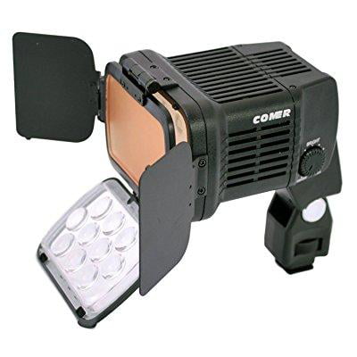 Comer On-Camera LED Camcorder Lamp with Dimmable Brightness