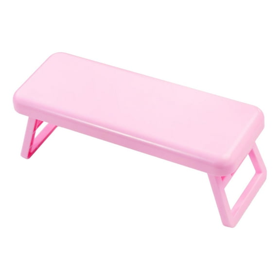 Stgfyxgs Folding Nail Arm Rest Cushion, Professional Nail Hand Rest Stand with Nail Mat, Manicure Hand Rest for Home Nail Techs Use Pink