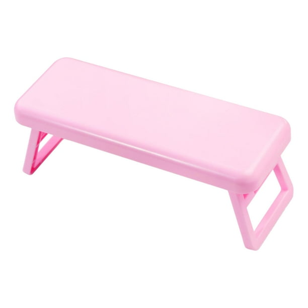 Cojín plegable para reposabrazos de uñas, tapete suave para uñas, almohada de mano para manicura para mesa Rosa