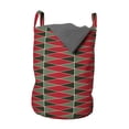 thumbnail image 1 of Geometric Laundry Bag, Christmas Inspirations in Geometric Rectangles Vivid Palette, Hamper Basket with Handles Drawstring Closure for Laundromats, 13" x 19", Almond Green Red, by Ambesonne, 1 of 4
