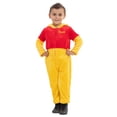 thumbnail image 6 of Disney Winnie the Pooh Toddler Boys' Cosplay Hooded One Piece Pajamas Yellow Red, 6 of 7