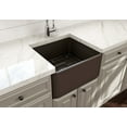 thumbnail image 4 of BOCCHI Classico Farmhouse Apron Front Fireclay 20 in. Single Bowl Kitchen Sink with Protective Bottom Grid and Strainer in Matte Brown, 4 of 6