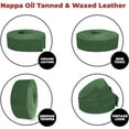 thumbnail image 4 of ELW 5-6 oz 2-2.4mm Nappa Oil Tanned & Waxy Finish Leather Belt Grade Straps  Size: 2"x72" 5.1x183cm  Green Color  Full Grain Craftsman A/B Grade Natural Cowhide, DIY, Crafting, Strips, 4 of 7