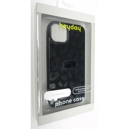 Heyday Bumper Phone Case for Apple iPhone 13 - Black Leopard Print