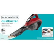 BLACK+DECKER Dustbuster AdvancedClean Cordless Handheld Vacuum, Multi-Surface Use, with Crevice Tool and Flip Brush, HLVA320J26, Red