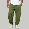 thumbnail image 2 of 8 Colors Baggy Oversized Jogger Sweatpants for Men,Elastic Waist Drawstring Seam Detail Soft Pants with Cuffed Ankles for All Season Casual Outfits, 2 of 6
