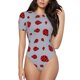 thumbnail image 1 of Balery Ladybug Body de cuello redondo de manga corta para mujer Tops de manga corta Tops básicos-Large, 1 of 7