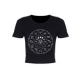 thumbnail image 1 of Grindstore - Camiseta corta crop top modelo Zodiac Pentagram para mujer señora (Negro), 1 of 2