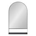 thumbnail image 3 of Kate and Laurel Chadwin Wall Mirror with Shelf, Black 20x34, 3 of 8