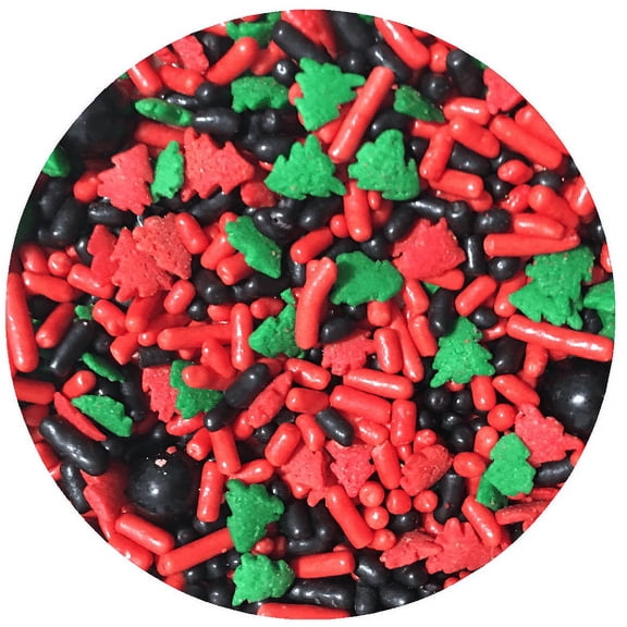 Sprinkle Deco® Lumberjack Red Black Tree Edible Decoration Confetti Sprinkles Cake Cookie Cupcake IceCream Donut Quins