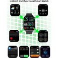 thumbnail image 2 of RV Reloj conectado para hombre, reloj inteligente de 1,69 pulgadas, reloj deportivo, podómetro, monitor de ritmo cardíaco, monitor de sueño, 25 modos, reloj inteligente resistente al agua, notificación inteligente, reloj inteligente para Rojo Verde, 2 of 5