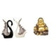 thumbnail image 1 of Elegantes figuras de Buda cisne, colección de esculturas de cerámica para estantes, aniversarios, chimeneas, adornos de mesa Feng Shui, estatuas sonri, 1 of 8