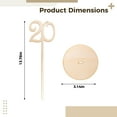 thumbnail image 4 of Set of 20, Rose Golden Wooden Wedding Table Numbers, Numbers 1-20 with Individual Stands, Elegant Gold Table Number Holders, Ideal for Weddings, Banquets, and Events, 4 of 5