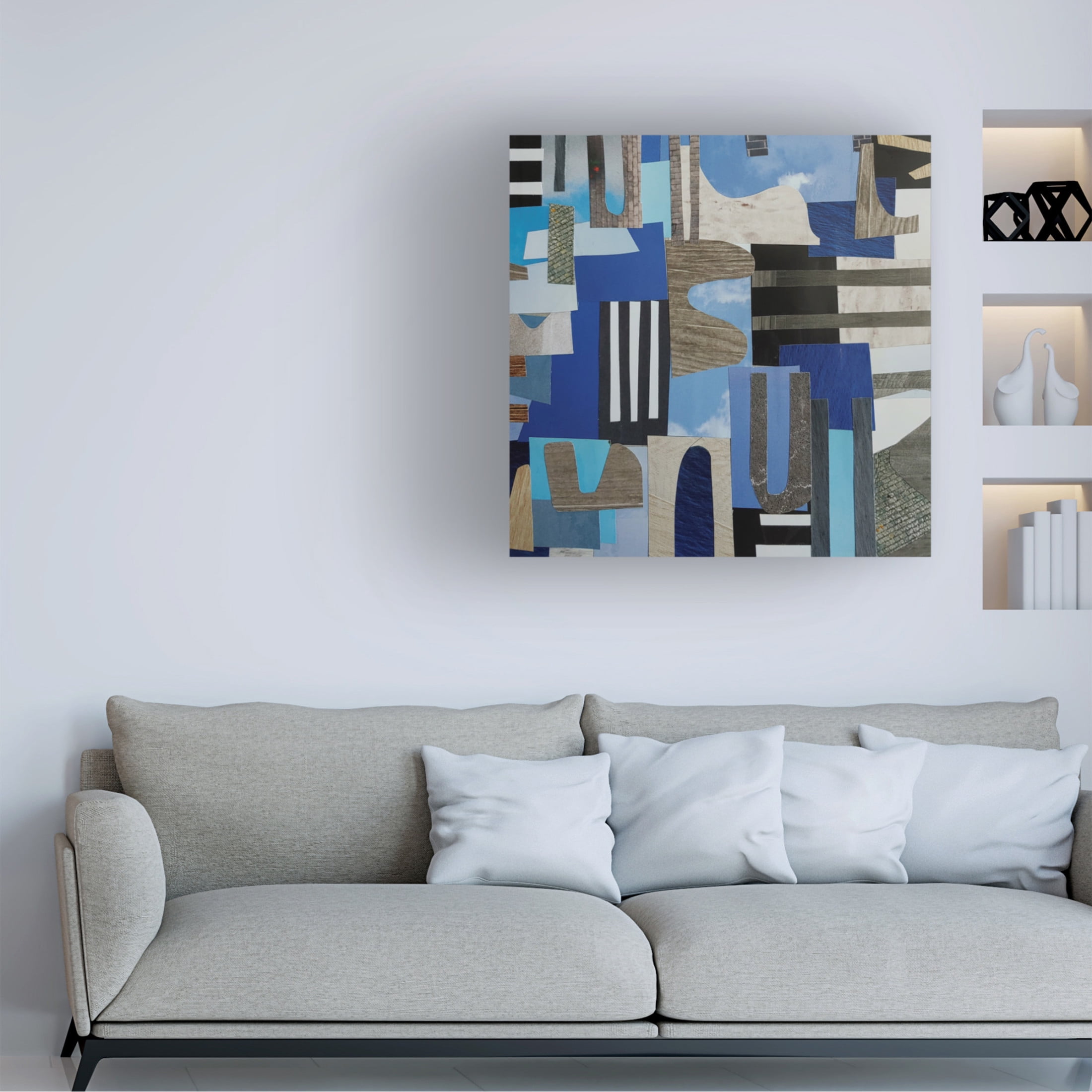 Canvas Wall Art - Coco Good 'Skies Over the Loire Valley II' Wall Art for Living Room, Bedroom, or Office Décor by Trademark Fine Art - 18 x 18 Inches