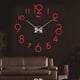 thumbnail image 1 of Reloj De Pared DIY Sin Marco Reloj De Pared 3D Grande Decoración De Pared Relojes Para Sala De Dormitorio Oficina rojo Colco Etiqueta engomada del reloj de pared 3D, 1 of 6