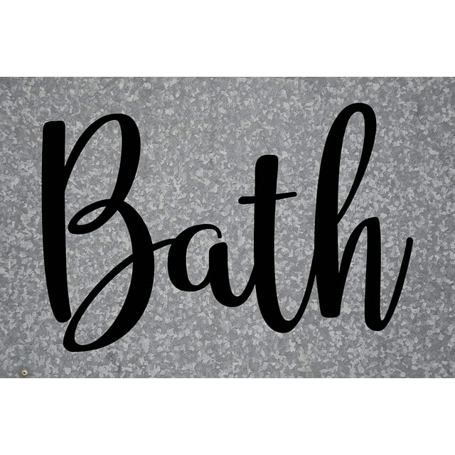 ViaVinyl Home Interior Decal Collection. Many Words and Sayings for Interior Design, Motivation and Wall Art! (Bath, Black)
