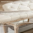 thumbnail image 5 of Dycanpo 45.2"L x 18.3"H French Bedroom Bench Seat Linen Upholstered, Beige, 5 of 8