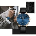 thumbnail image 5 of Watches for Man Ultra-Thin Men’s Quartz Watch with Large Minimalist Dial,Date Window ,Leather strap,Gift for Man Father's Day gift, 5 of 7