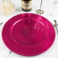 thumbnail image 1 of 6 Hot Pink 13" Crystal Beaded Acrylic Wooden Textured Round Charger Plates, 1 of 5