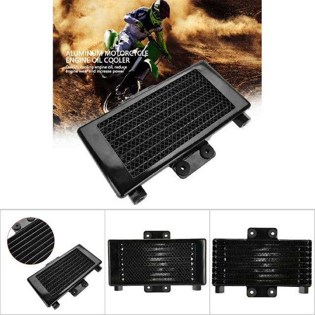 Engine Oil Cooler, 125ml Capacity Heavy Duty Motorcycle Oil Radiator Aluminum For 125CC-250CC Dirt Pit Bike