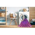 thumbnail image 2 of Ahgly Company Machine Washable Indoor Square Transitional Magenta Pink Area Rugs, 4' Square, 2 of 7