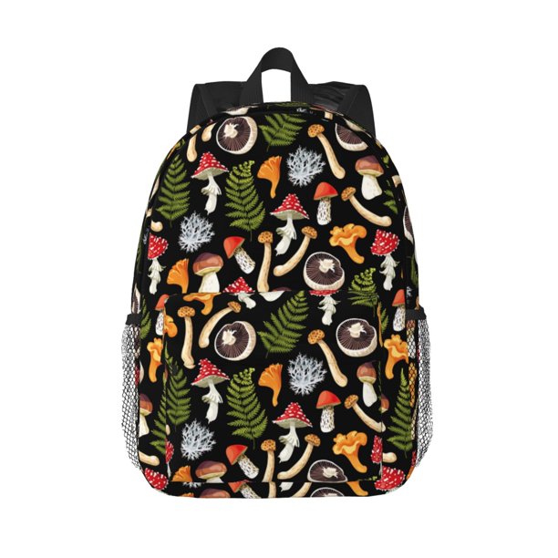Easygdp Mushrooms Mochila Ligera de 15 Pulgadas para Estudiantes, Mochila Cómoda para la Escuela y Viajes, Correas Ajustables