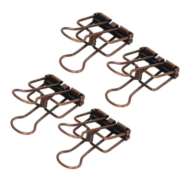 Clips Huecos Para Carpetas, 80 Abrazaderas Huecas Multiusos Para Estudio ANGGREK Bronce Púrpura