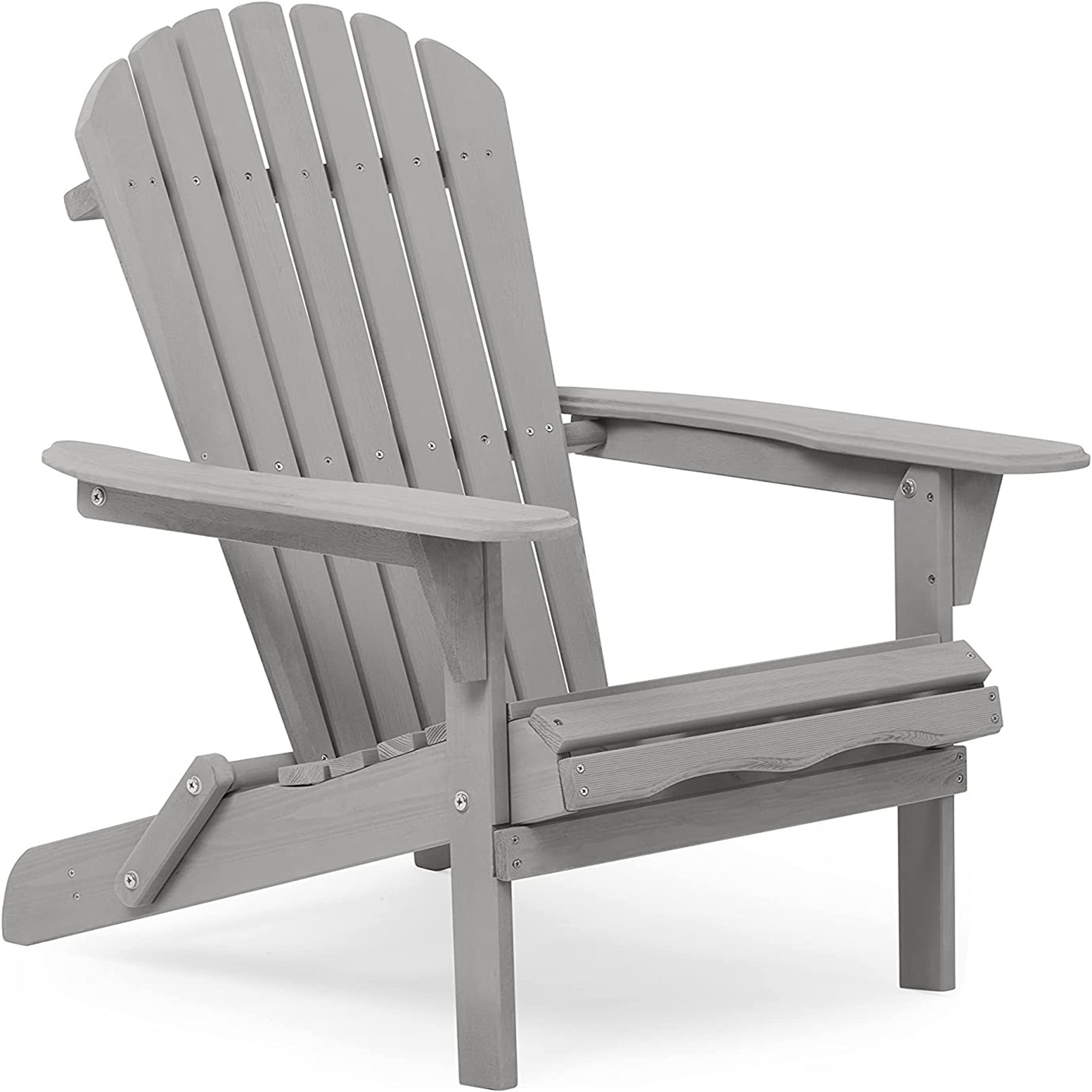 Aukfa Wooden Adirondack Chairs Set of 2, Gray