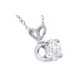 thumbnail image 2 of 3/4ct Round Cut Real Diamond Solitaire Pendant 14K White Gold, 2 of 2