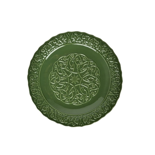European Palace Retro Garden Ceramic Dinner Plate Set, Multi-purpose Round Plate Soup Plate Cup and Saucer Tableware for Home Kitchen Dining Party Use