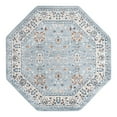 thumbnail image 3 of Unique Loom Charlotte Collection Area Rug - Carmel (7' 10" Octagon Aqua Blue/Terracotta), 3 of 7