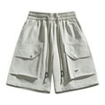 thumbnail image 2 of WAVSUF Men's Cargo Shorts Men Cargo Joggers Short Gym Pants White Size 2XL, 2 of 8