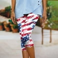 thumbnail image 4 of Hvot&aat Patriotic High Waist Leggings for Women USA 4th of July Flag Leggings Summer Casual Vacation Beach Pants, 4 of 6
