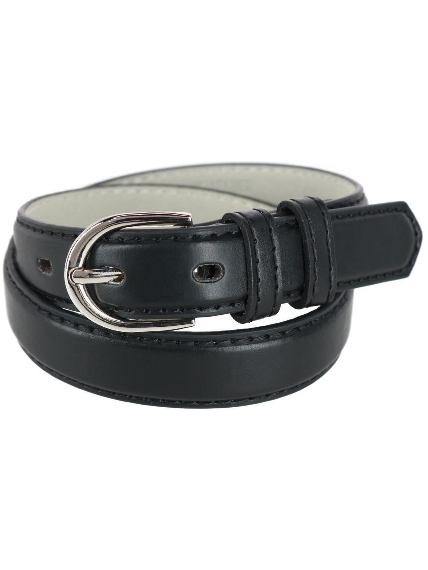 CTM 1 1/8 Inch Wide Leather Metallic Dress Belt (Pack of 2  display picture 3