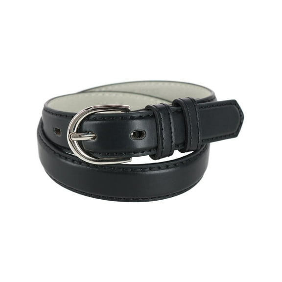 CTM Kid's Leather 1 inch Basic Dress Belt