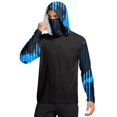 thumbnail image 3 of Havenx Mens Camouflage Uv Protection Shirts Long Sleeve Hooded Rapid Dry Hoodie with Mask Uv Protection Rash Guard Shirts Outdoor Fishing Lightweight Casual Summer Clothing,Blue 3XL, 3 of 6