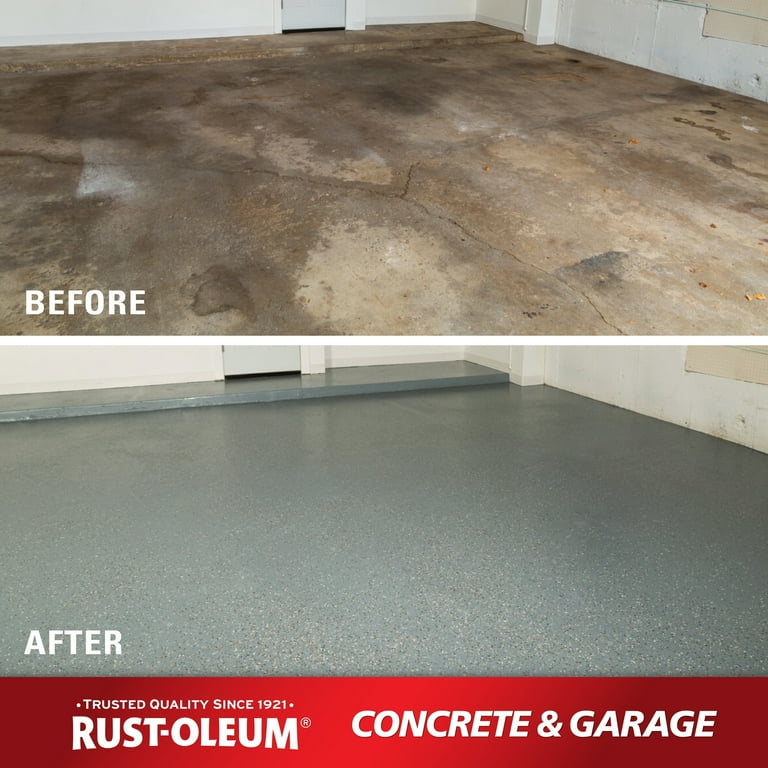 Battleship Gray, Rust-Oleum Satin Concrete and Garage Floor Paint