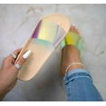 thumbnail image 2 of Cape Robbin Malaga Nude Clear Flip Flop Slide Sandals Open Toe Slip On Mules (Nude, 10), 2 of 2