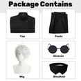 thumbnail image 5 of Litotal Jujutsu Kaisen Outfit Halloween Clothes Adult,Anime JJK Clothes Dress Halloween Outfit Clothing Party Dress Up Performance Clothes Polyester, Men Gojo Satoru, 5 of 6