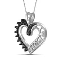 thumbnail image 2 of JewelersClub Black Diamond Accent Sterling Silver Mother Heart Pendant, 18", 2 of 4