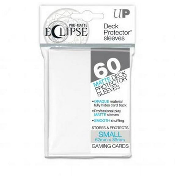 Ultra Pro ULP85268 Eclipse Pro Matte White Small Deck Protector Sleeves, 60 Count