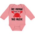 thumbnail image 3 of Inktastic My Papaw Loves Me Boys or Girls Long Sleeve Baby Bodysuit, 3 of 5