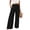 Black, variant on Wide Leg Pants for Women Flowy Palazzo Drawstring Elastic Waist Trousers with Pockets Summer Beach Vacation Clothes White,2XL