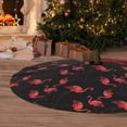 thumbnail image 6 of Yiaed Flamingo Print Christmas Tree Skirt , Tree SkirtsTree Mat for Christmas Winter Holiday Indoor Decorations-30", 6 of 7