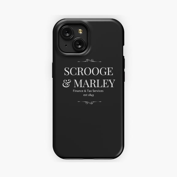 Protective iPhone Case Scrooge And Marley Finance Inspired Vintage Design Phone Case Accounting Office Classic Sign Cover IP15 Magnetic MagSafe Compatible