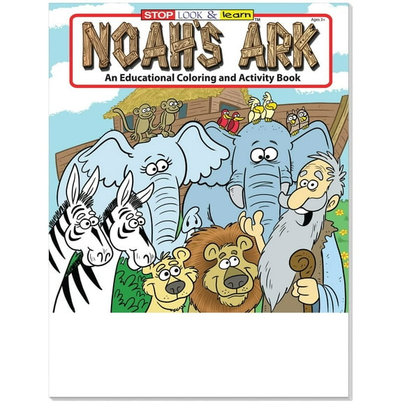 ZoCo 25-Pack Noah's Ark 16-Page Kid's Educational Coloring & Activity Book Set