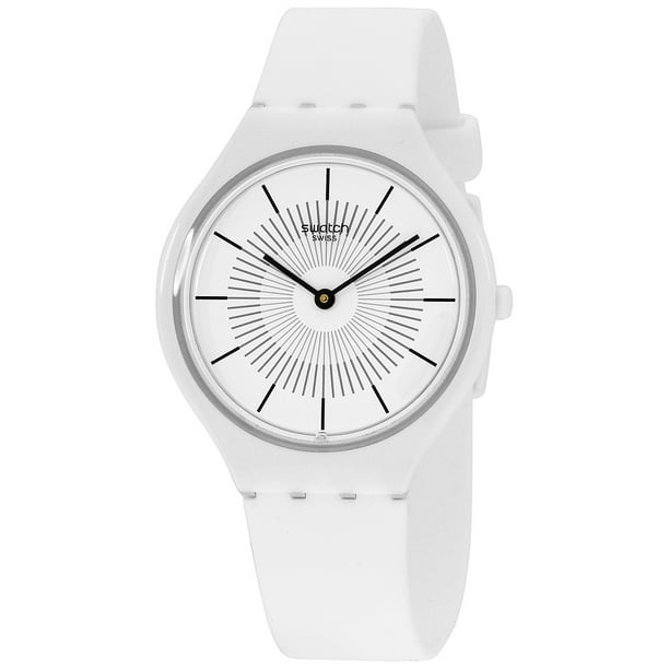 Swatch Swatch Skin Skinpure White Dial Silicone Strap Ladies Watch Svow100 Walmart Com Walmart Com